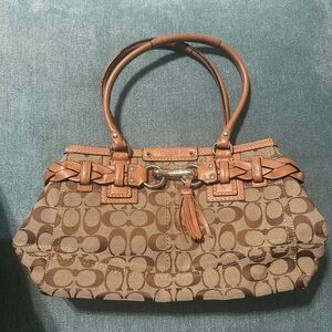 Vintage Coach Hampton Signature Carryall shoulder bag